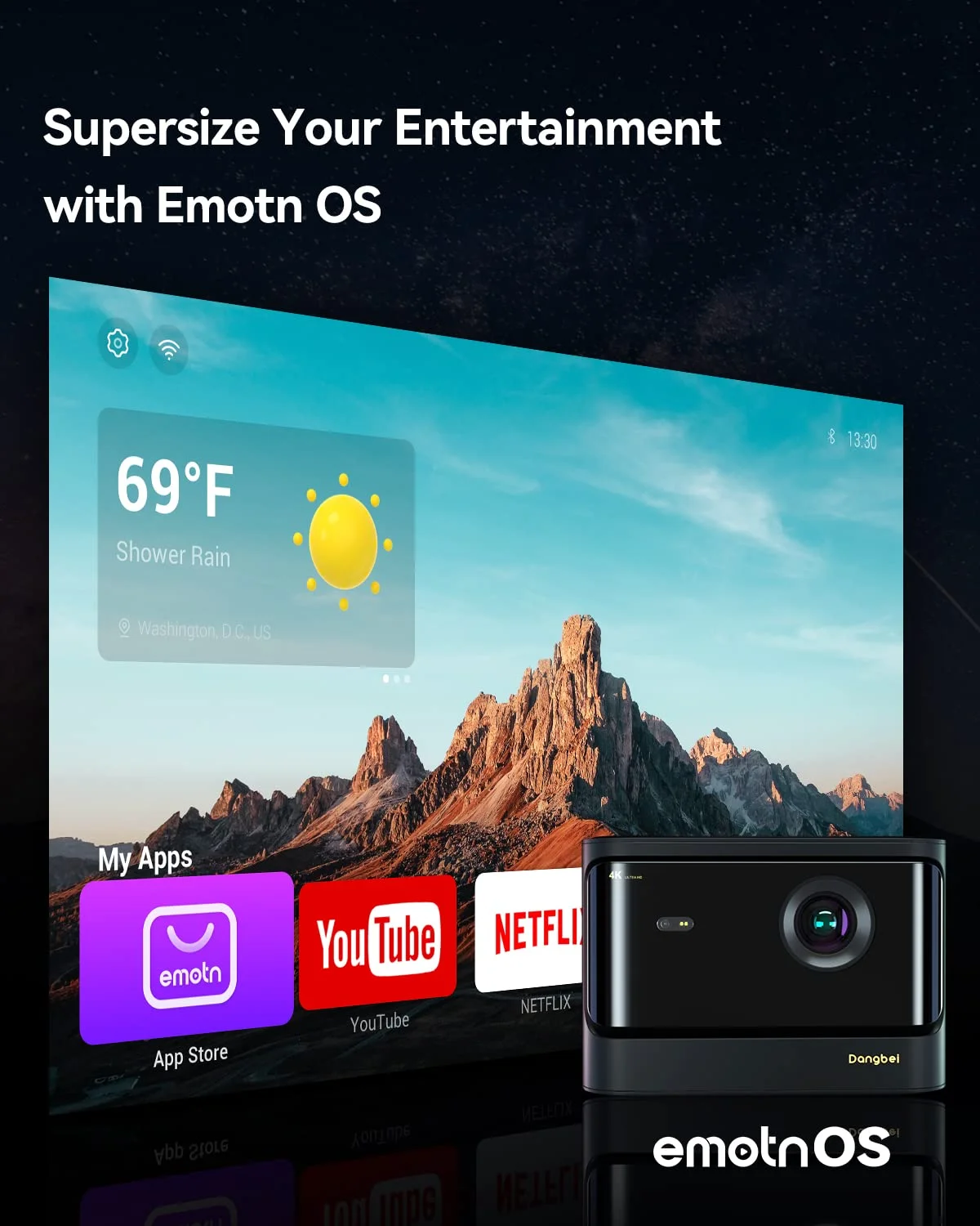 NBL New Dangbei Mars Pro 4K Dlp Digital Mini Portable Projector Home Cinema Beamer Projetor Ultra Short Throw Laser Projector 4K