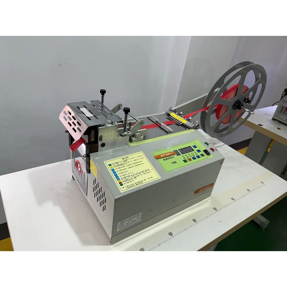 BT-110L Computerized belt bend cold cutter automatic webbing strap cutting machine