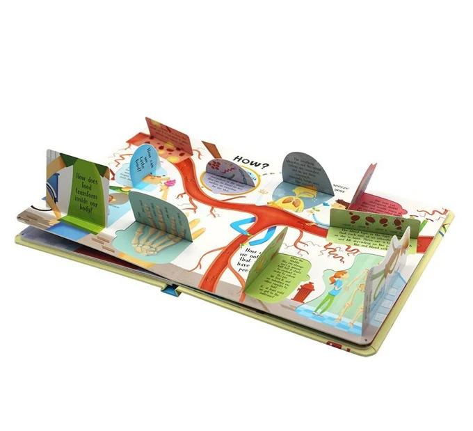 Yimi paper Custom Pop up Dinosaurs English Educational 3D Flap Picture Books Baby Children Reading Book Printing for Kid