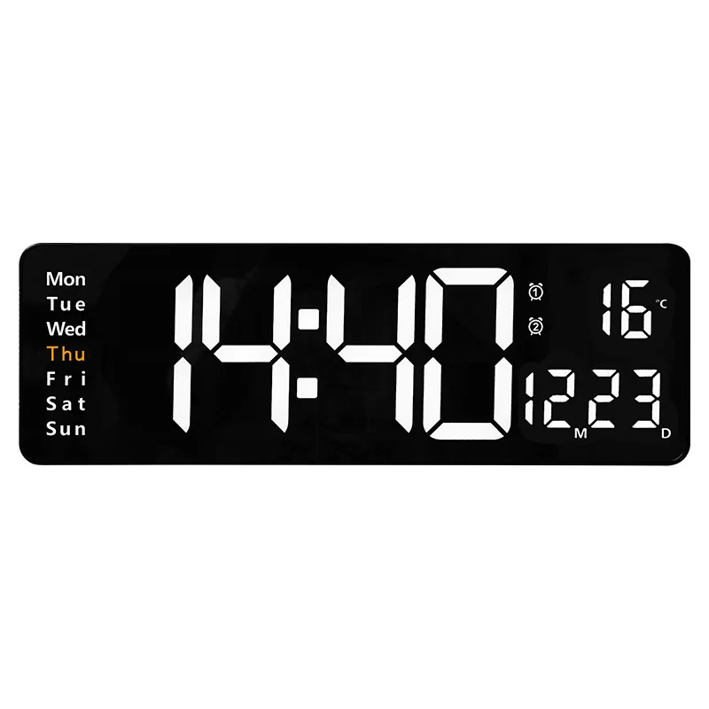 16 inch timetable rectangular large screen display clock living room led wall electronic digital alarm clock for bedroom