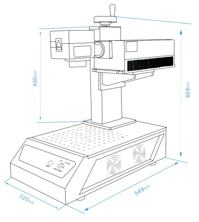 Affordable 355nm Wavelength Portable UV Laser Water-cooled Marking Machine Vin Label Sticker Laser Marking Machine