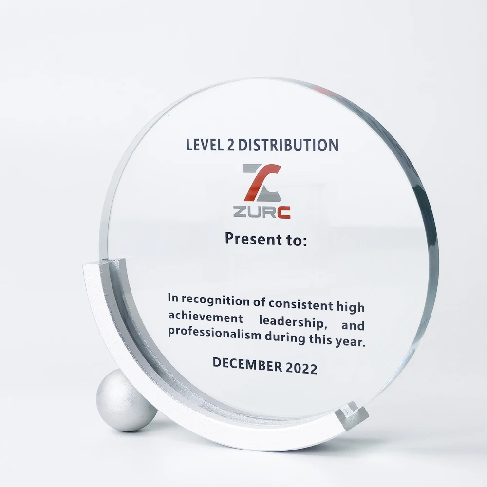 Customized creative crystal trophy medal Customized excellent employee metal trophy authorization plate