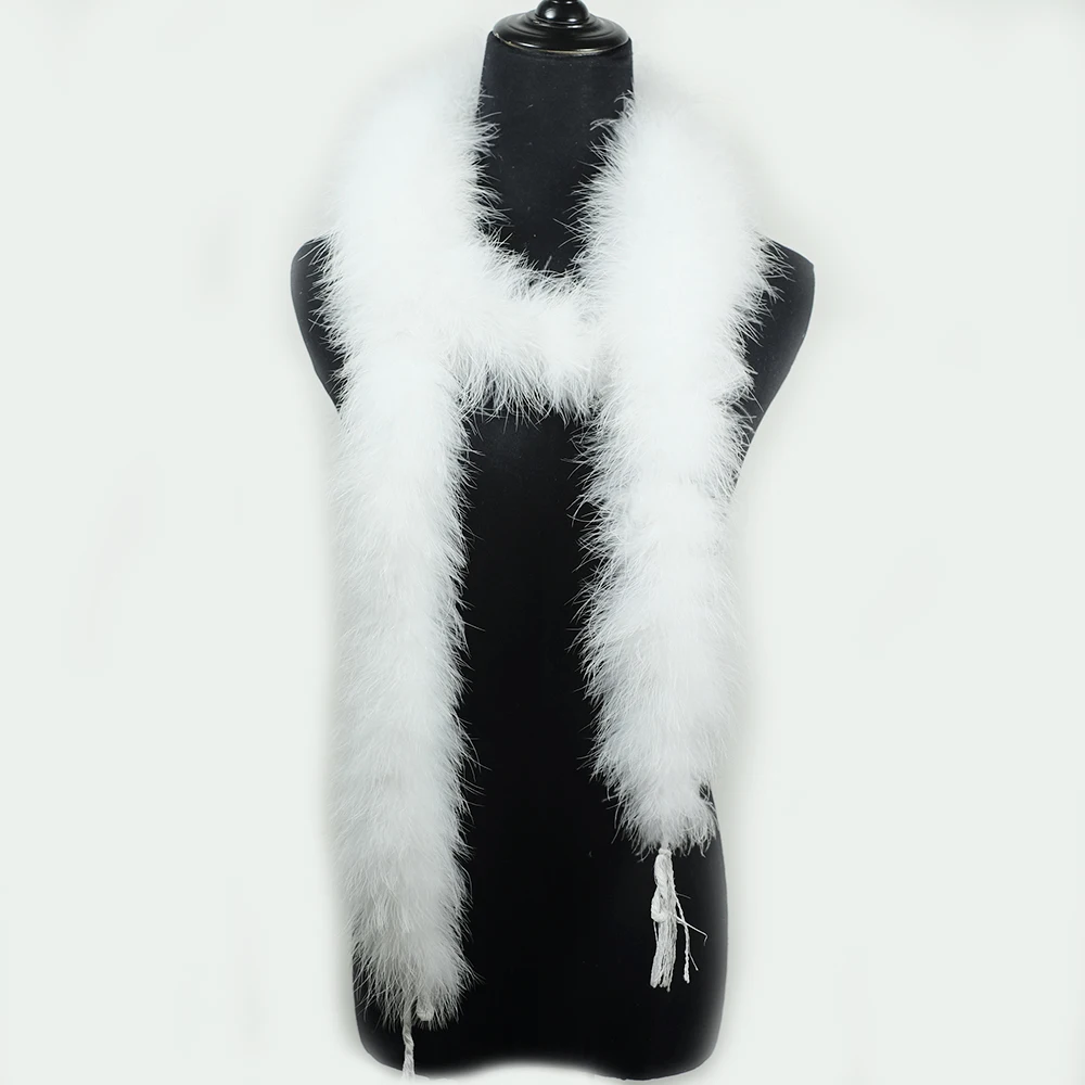New fluffy Dyed 2meters 50gram diy White Turkey Marabou feather boa for crafts/Carnival Costumes/Party Boa Shawl plumes