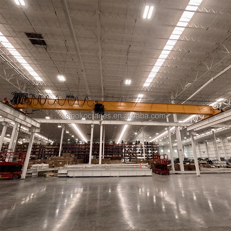 1 5 10 15 t Roof Rail Mounted Workshop Bridge Crane Monorail Electric Single Girder Overhead Crane
