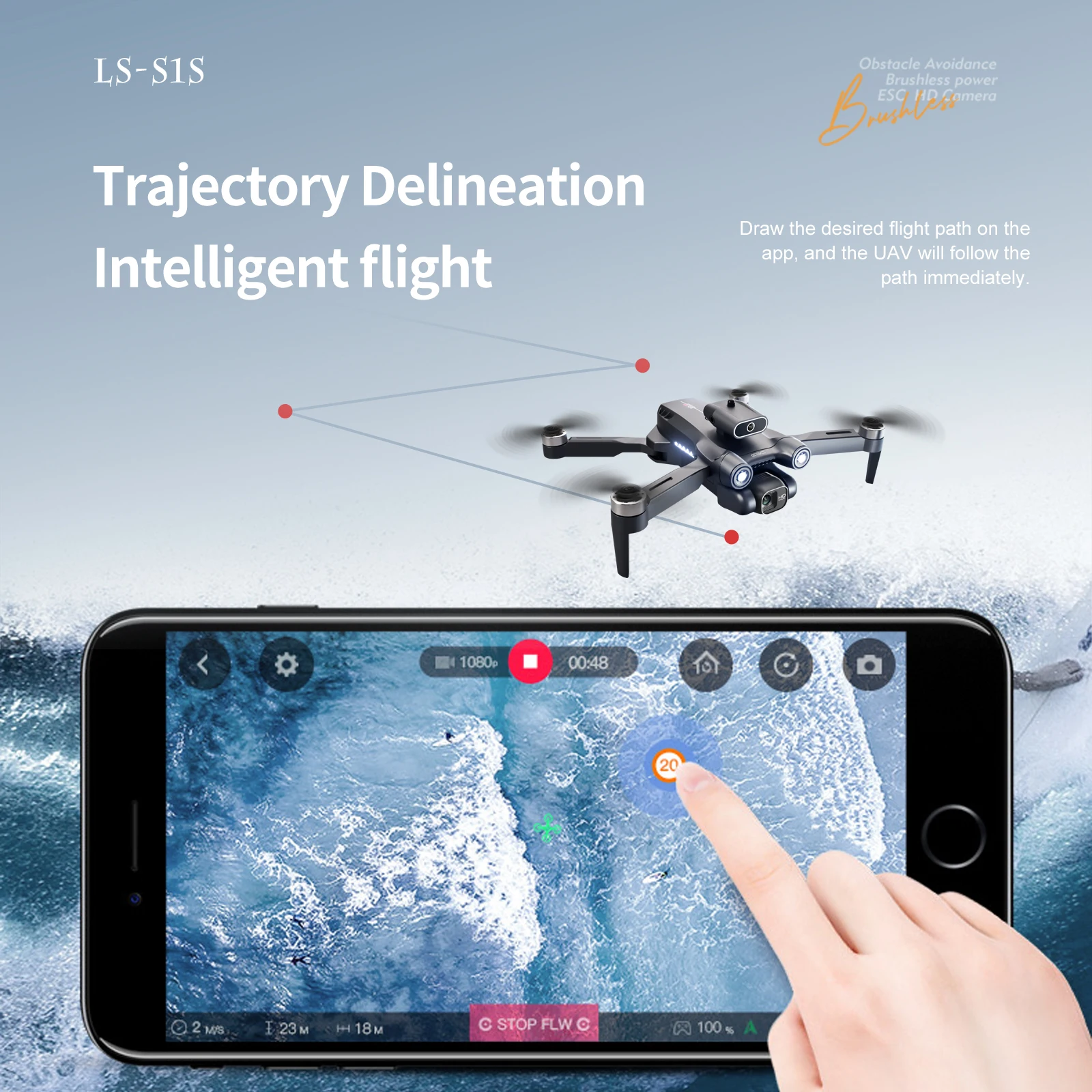 S1S GPS 5G WIFI Obstacle Avoidance Optical Flow Brushless Motor Profesional Drone 4K 6K RC drones with 4k camera and gps