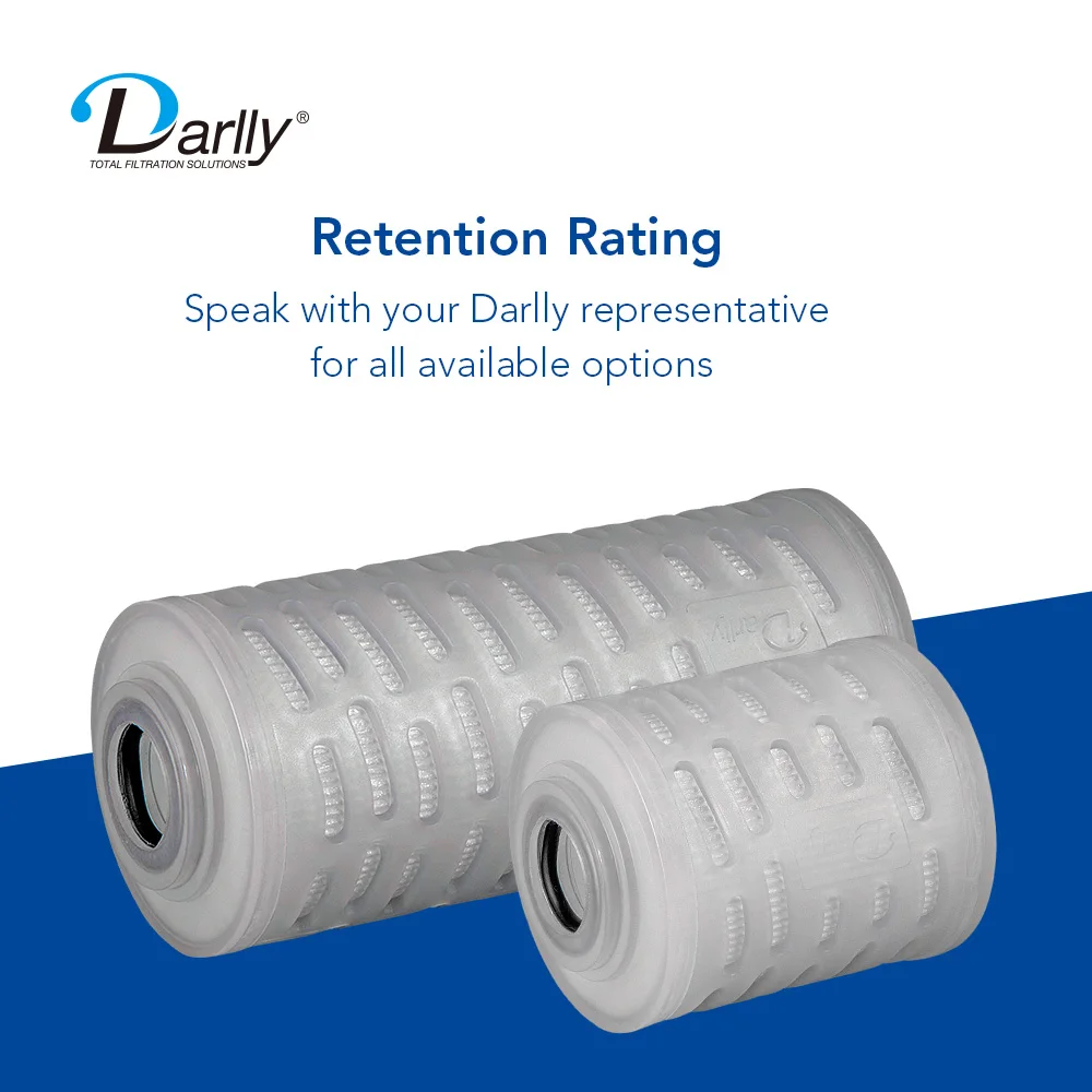 Darlly PTFE Filter Disc Micro Membrane Filter Cartridge 0.45 Micron Pleated Filter For Small Batch Filtration Solutions