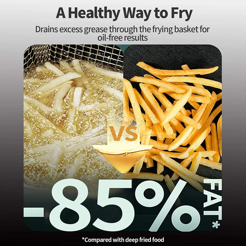 QANA Factory Wholesale OEM food processors tefal Electric Deep Fryer Smart Intelligent Smokeless Air Fryer OVEN horno para pan