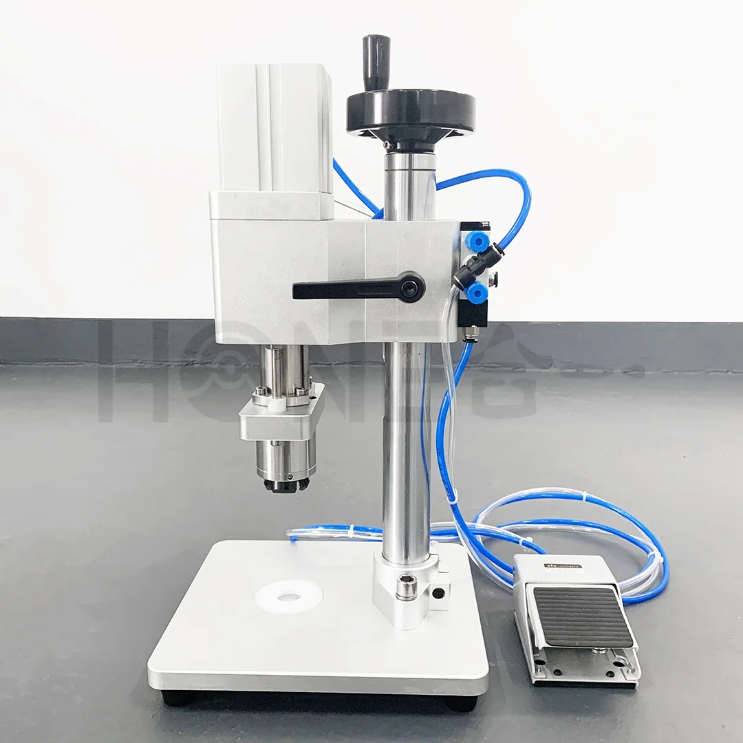 Hone Pneumatic Oral Liquid Penicilin Antibiotic Injectable Bottle Capper Aluminum Glass Vial Bottle Crimping Capping Machine