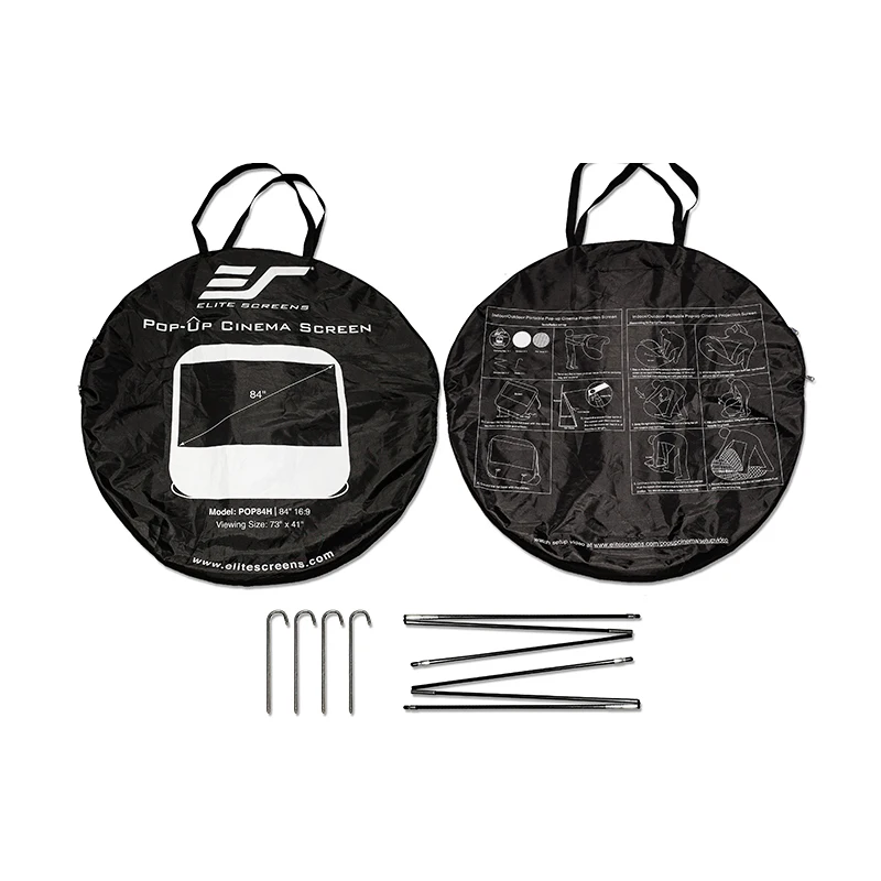 Elite Factory hot Sale New Projection Screens Design Pop-up Cinema 92inch 16:9 Portable Outdoor Fast Folding Projector Screen