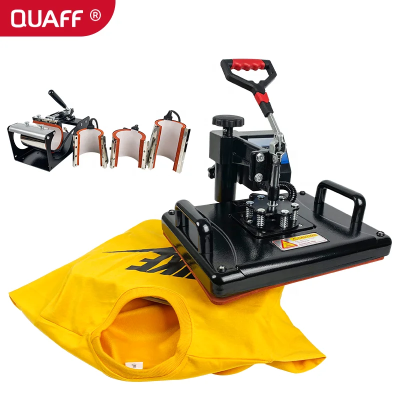 QUAFF 15 in 1 Combo Machine for T-shirt Cap Mug Cup Tumbler Pen Plate Ball Shoes Garment Heat Press Machines Sublimation Machine