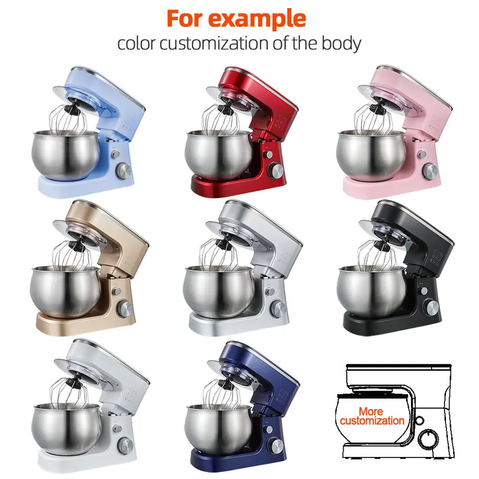 LH-208 5L/6L Pink Color 3 in 1 Dough Stand mixer With Kitchen Robot Manufacturer Home Kitchen  Stand Mixer