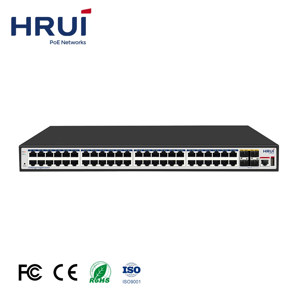 New Factory OEM 10G SFP Switch 48 Port Gigabit L3 Managed Ethernet Switch