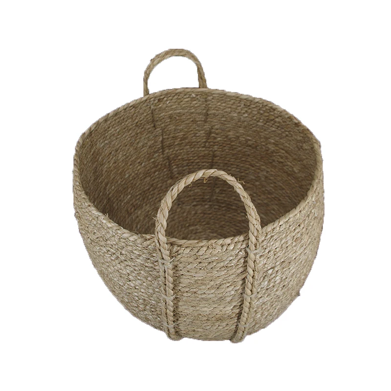 Double handle storage basket home finishing basket woven basket