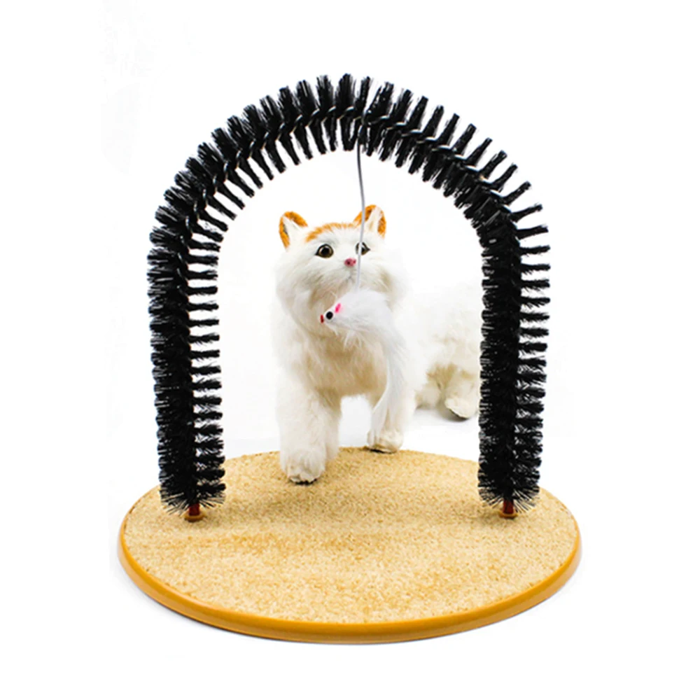 
2020 Hot Amazon Self Grooming Arch Scratching Board Cat Play Toy with Catnip Mouse 