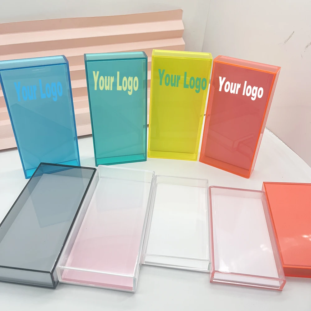Custom Acrylic Butterfly Lash Tile Pallet colorful Acrylic Eyelash Extension Pallet Heart Shape Holder Plate Tile with cover