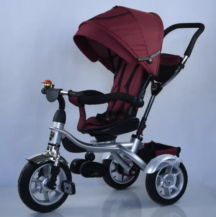 Baby Stroller 3 In 1 Portable Baby Tricycle Stroller Children Tricycle Bike Bicycle Sit Flat Lying kid Trike Swivel Seat