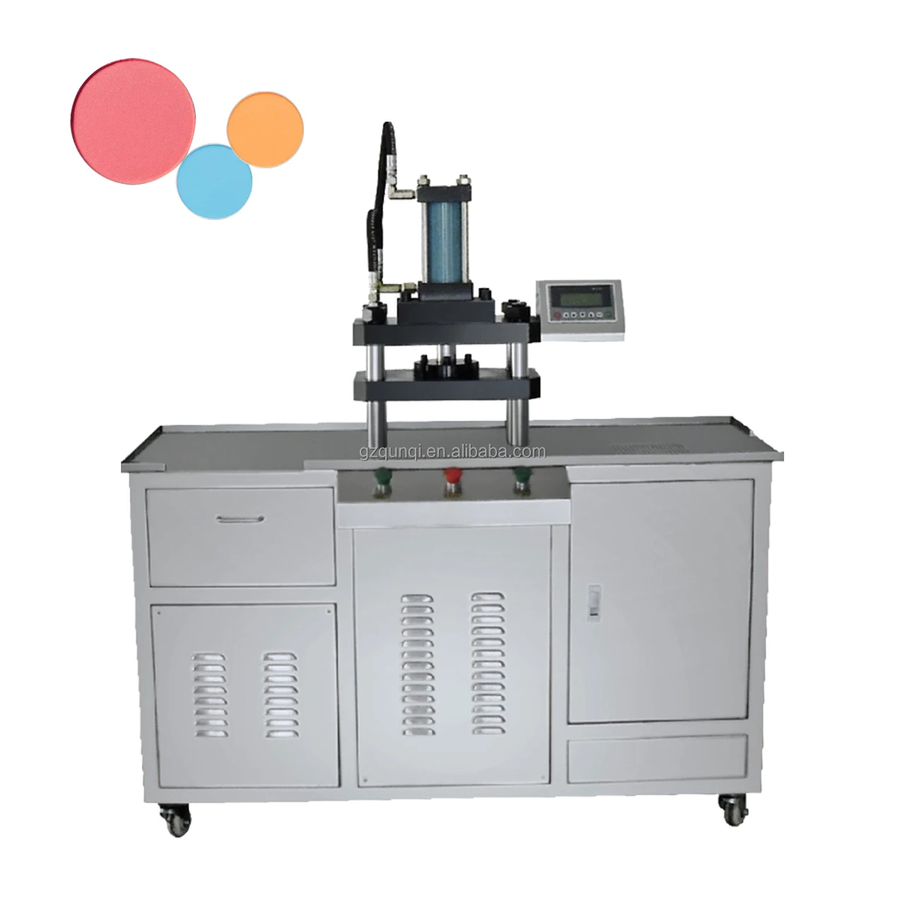 Пресс-машина для нанесения порошков для теней для век полуавтоматическая компактная подача вверх Тип деревянная упаковка запеченная косметика