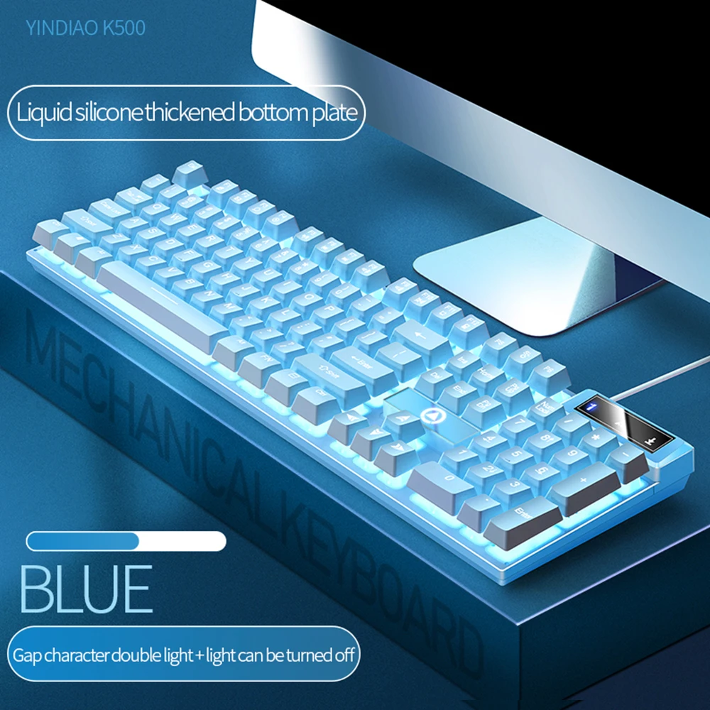 Новая Водонепроницаемая игровая клавиатура карамельных цветов с RGB-подсветкой компьютерная Механическая для игр Windows Mac