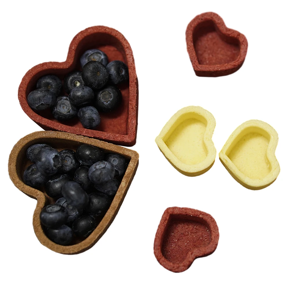 factory wholesale price Best quality Heart-shaped tart shells 4cm for sale mini Instant eggs tart shells