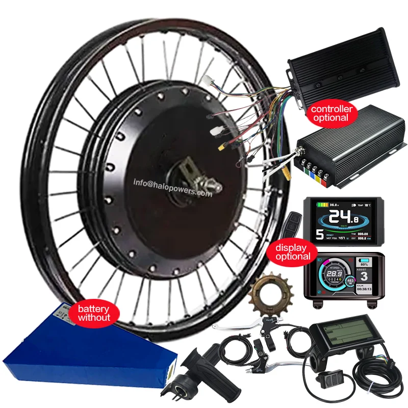 Top speed 72v 5000w 8000w 3000w watt e-bike electric bike ebike conversion kit mtb brushless rear hub motor cycle option battery
