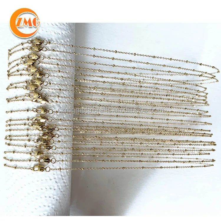 wholesale high quality 18k gold 16 inches necklace for women