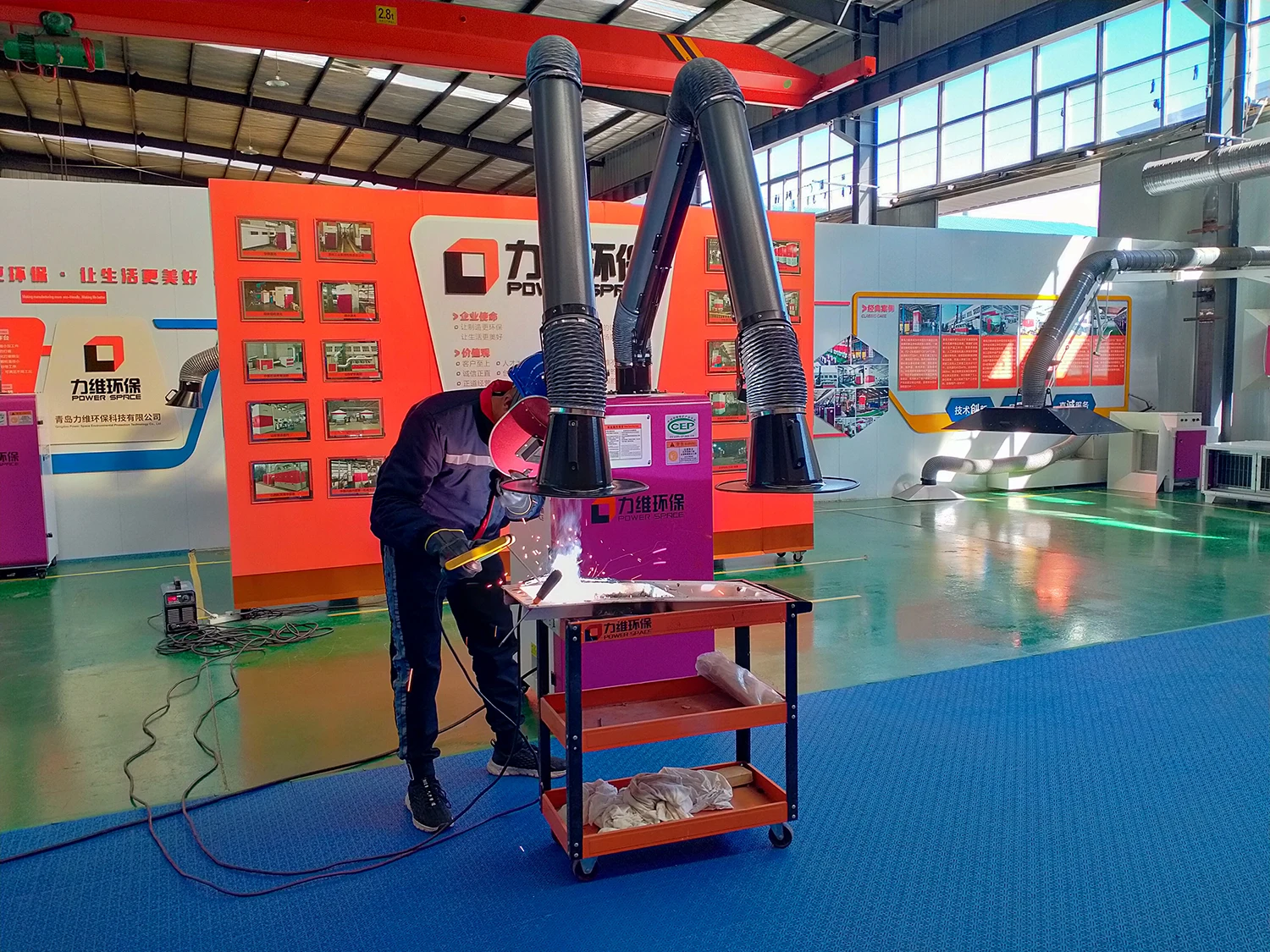 Wholesale drill dust catcher stone dust collector machine for sale with double arms