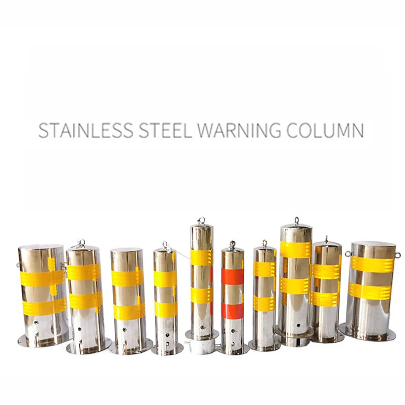 Customized Size Road Traffic Safety Stainless Steel Silver Road Bollards