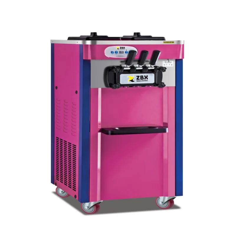 Factory price 2 +1 flavors soft ice cream machine for snack food store
