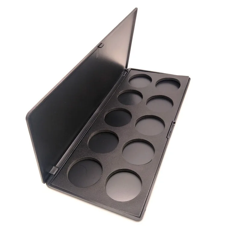 DIY eyeshadow palette custom acrylic empty magnetic eyeshadow palette  packaging 10 holes empty eyeshadow palette case