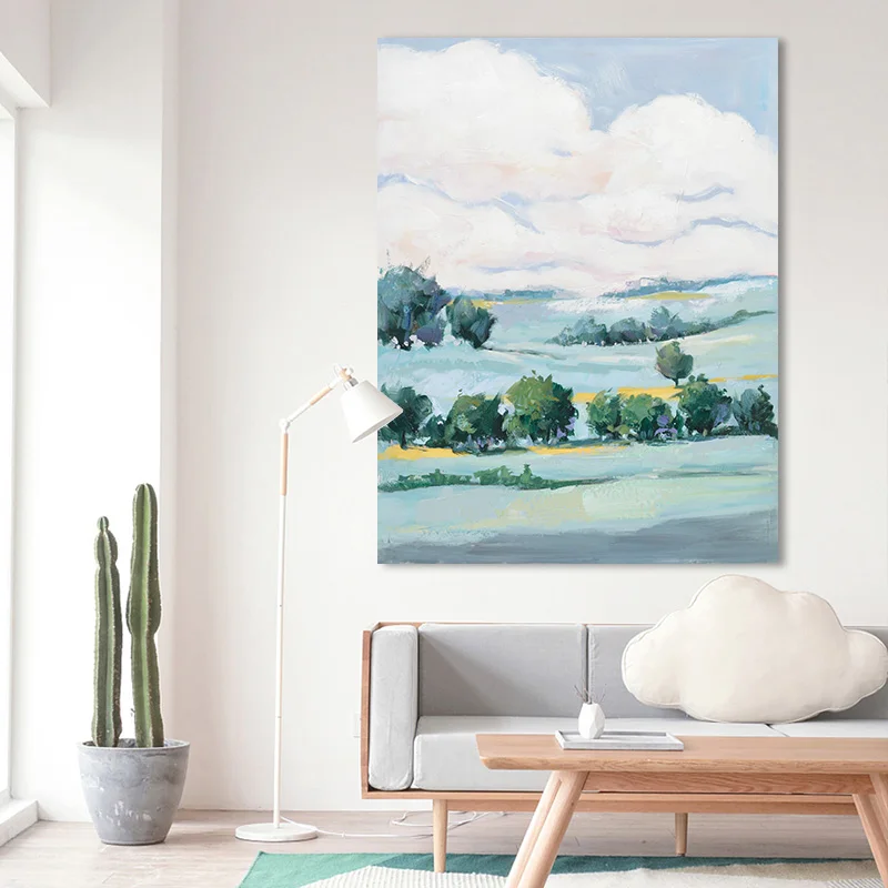 Countryside artwork landscape canvas print handpainted wall pictures
