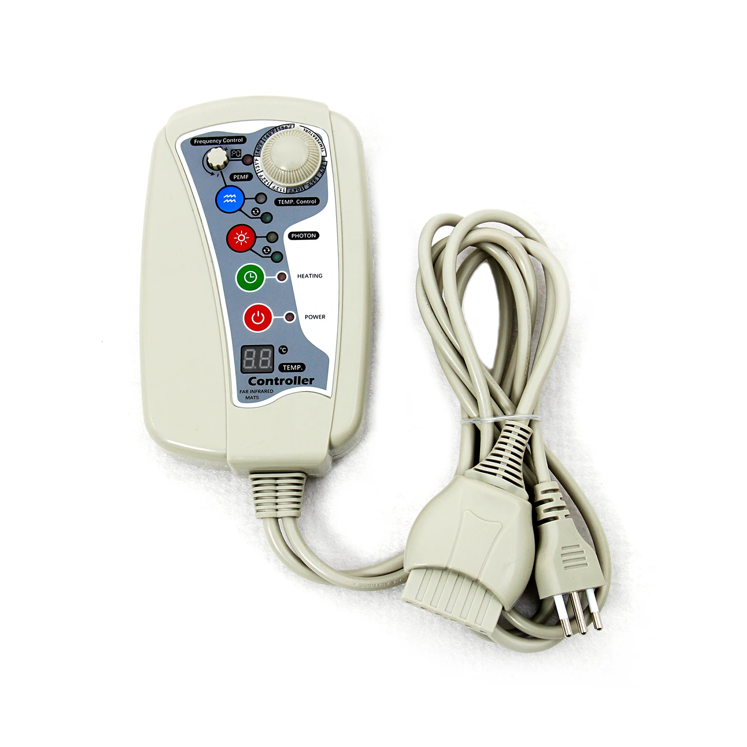 Fanocare Design B20N Type Easy to Operate Heating Pad Massage Mattress, Thermal Pillow, PEMF Biophoton Light Function Controller