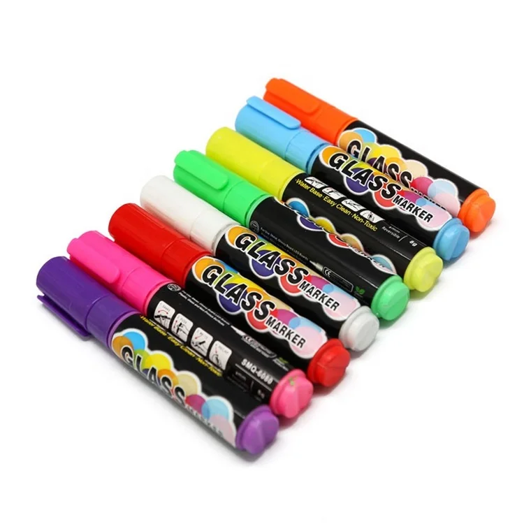 Queenstar Manufacture 8mm Christmas Decoration Window Liquid Chalk Marker China Marker Pen Whiteboard Dry-erase & Wet-erase