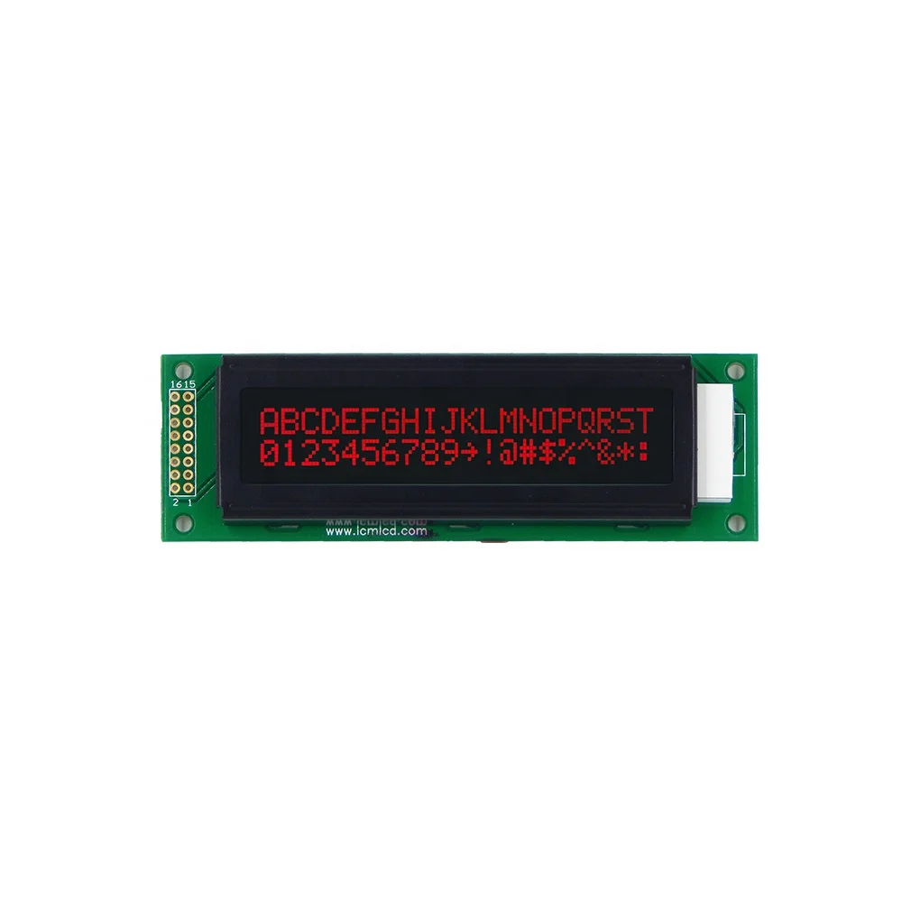 Small custom 20x2 character dot matrix 4/8-bit parallel interface black mode oled display effect