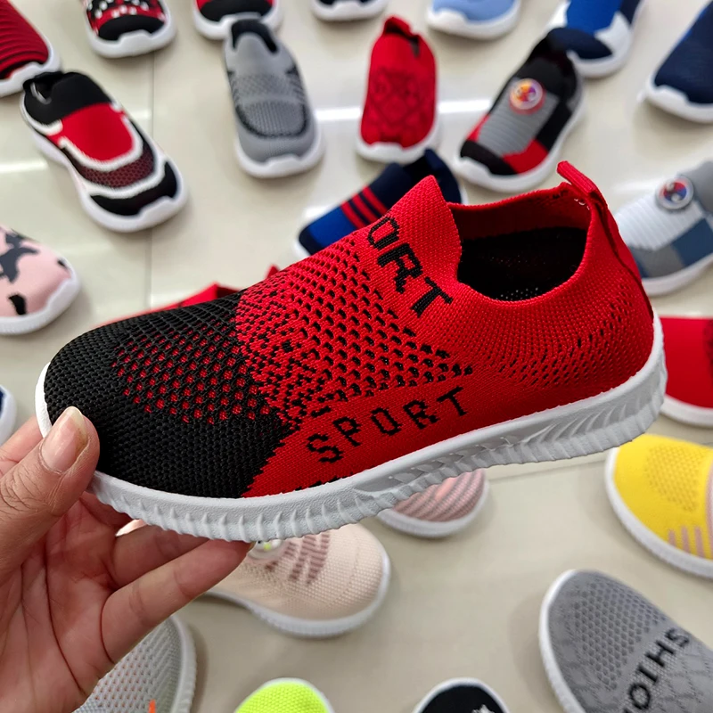 C0651 Wholesale Factory price Kids Sport Sneakers Breathable Boy Girls Children Casual Shoes Toddler Shoes