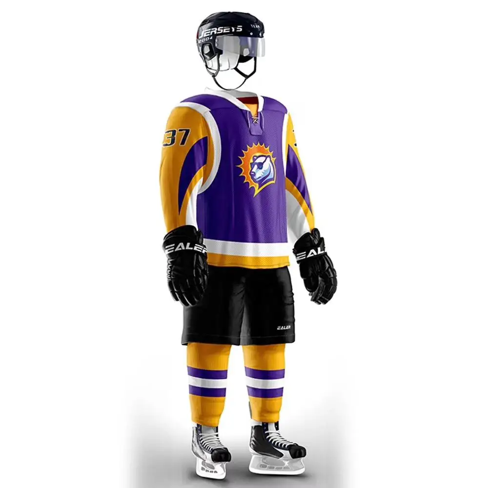 Custom Made Sublimation Printed Reversible Hockey Jersey No Logo
