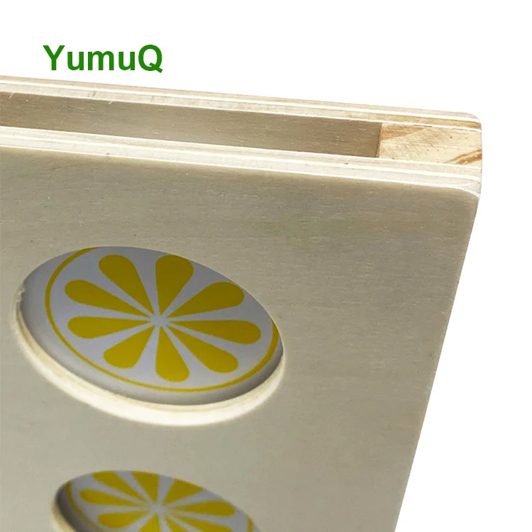 YumuQ High Quality  Garden Games Wooden Giant Connect Four 4 In A Row Small Size Easy Carry