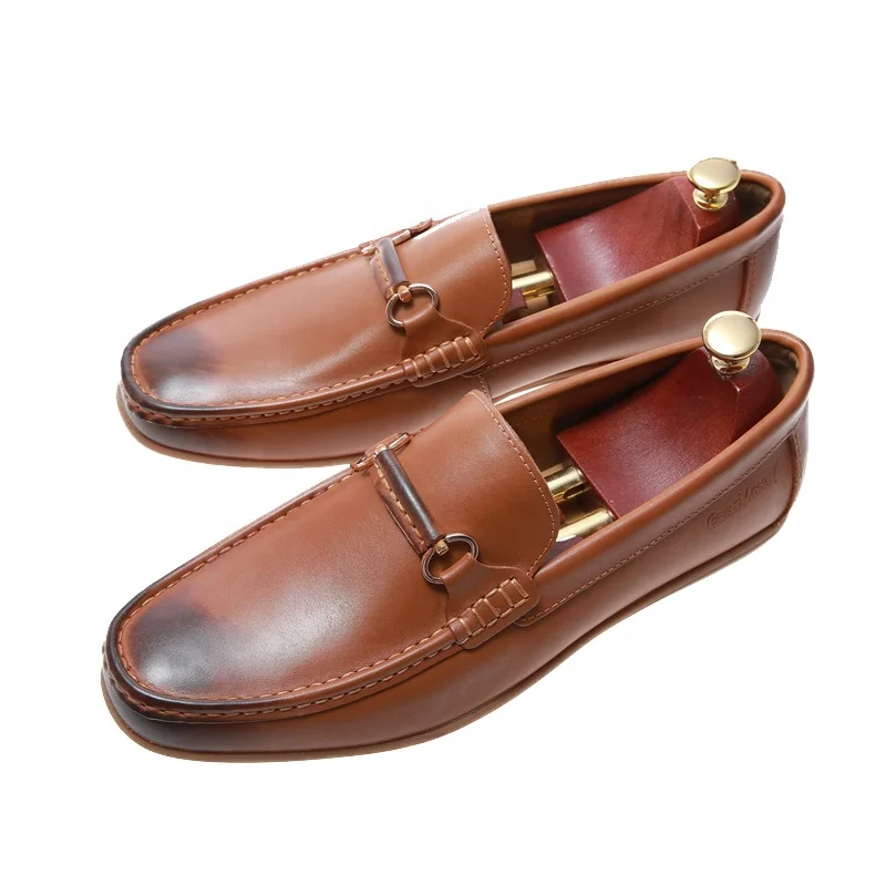 Кожаная обувь для мужчин с удобной и дышащей кожаной обувью