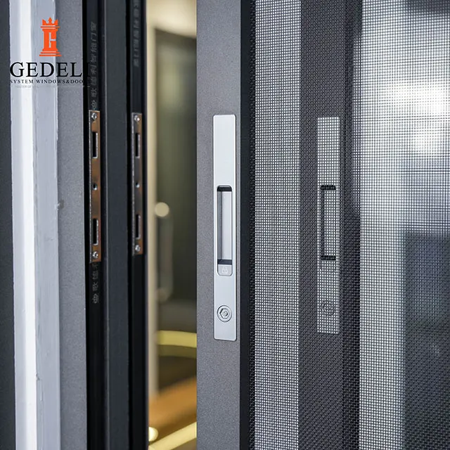 Recessed design folding sliding window soundproof aluminum window balcony large glass window