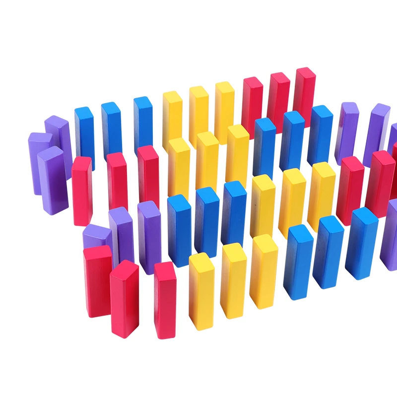 48PCS Colorful Wooden Blocks Stacking Game Tumbling Tower Wooden Toys Unisex Building Blocks Toys