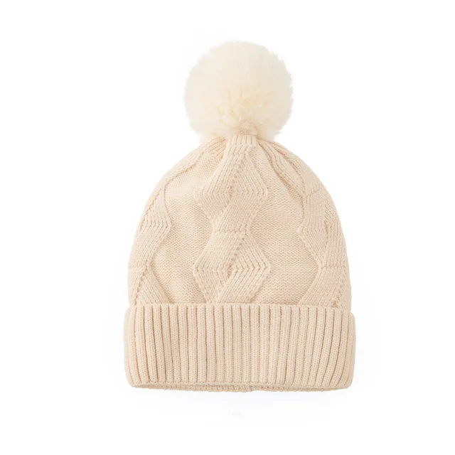 2022 Custom Logo Children Autumn Winter Hats New Designer Wool Baby Knitted Beanie Hats