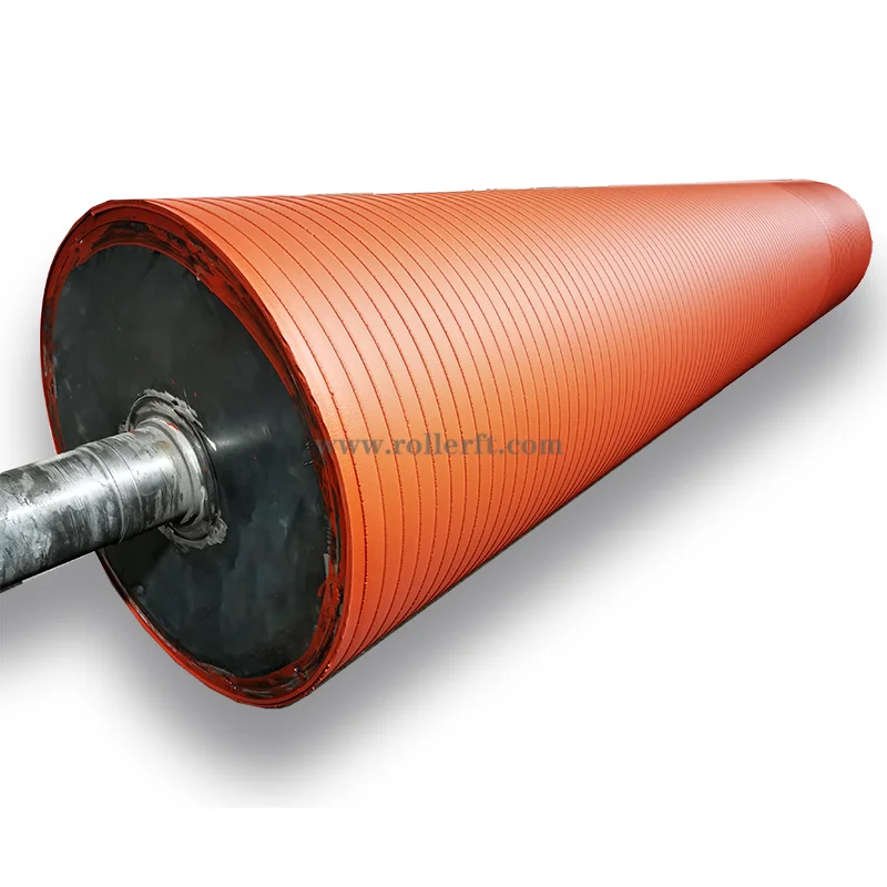 Vulcanized EPDM rubber coated roller for vacuum belt silicone roller conveyor rubber roller