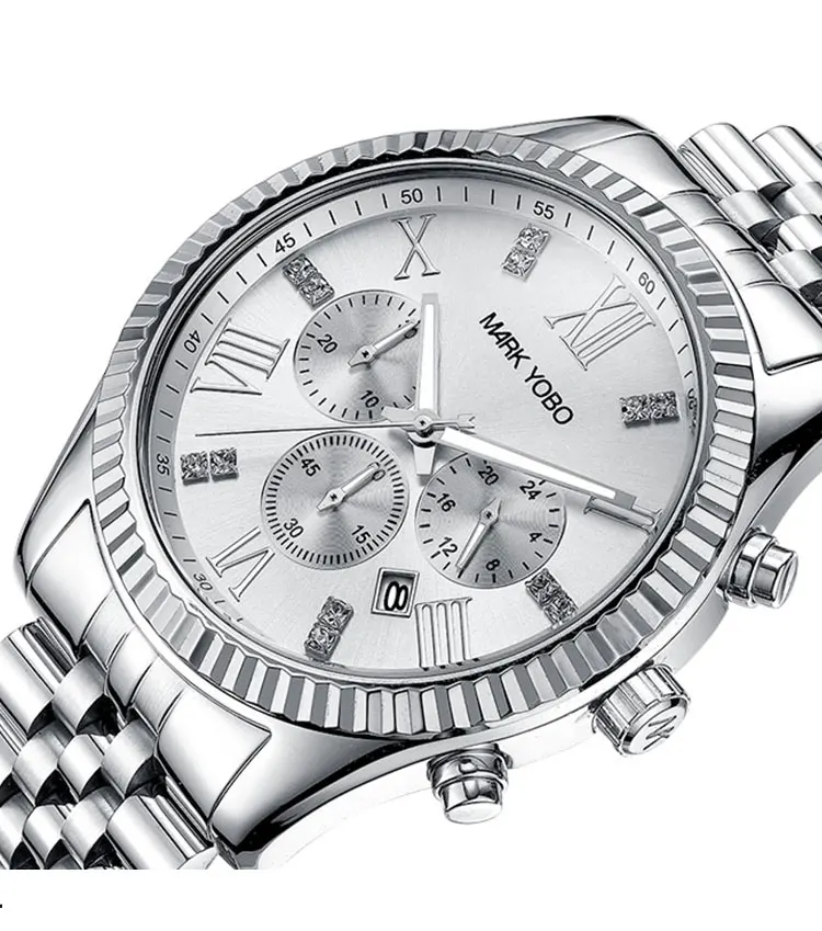 Кварцевые часы из нержавеющей стали 316L высококачественные водонепроницаемые Роскошные