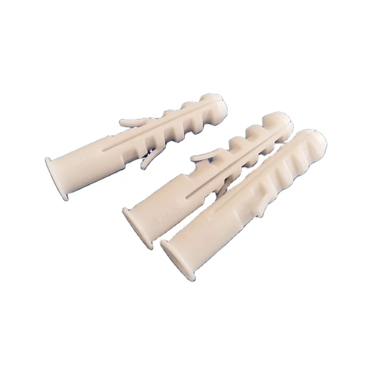 Longsan factory stock Burst plastic wall plug 10*50 fishtail type expansion plug expansion bolt anchor wood screw expansion tube