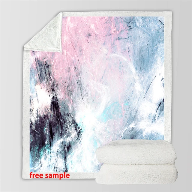 Cheap Price Wholesale Soft Sofa Warm Plaid Polar bohemian Sherpa Throw Blanket