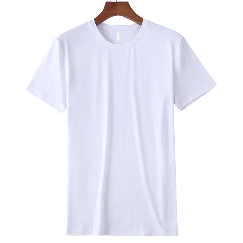 
wholesale cheap round neck moisture wicking polyester spandex elastic plain short sleeve t-shirt 