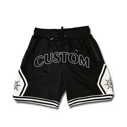 Wholesale Cropped Fit Embroidery Polyester Sublimation Design Just Don Mesh Mens Custom Basketball Shorts