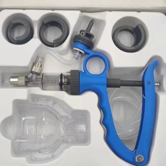 Luoyang Delake Manufacturer Metal Plastic Animal Syringe 0.1ml 2ml 5ml 6ml Veterinary Syringe For Cow Goat Sheep Pig Rabbit