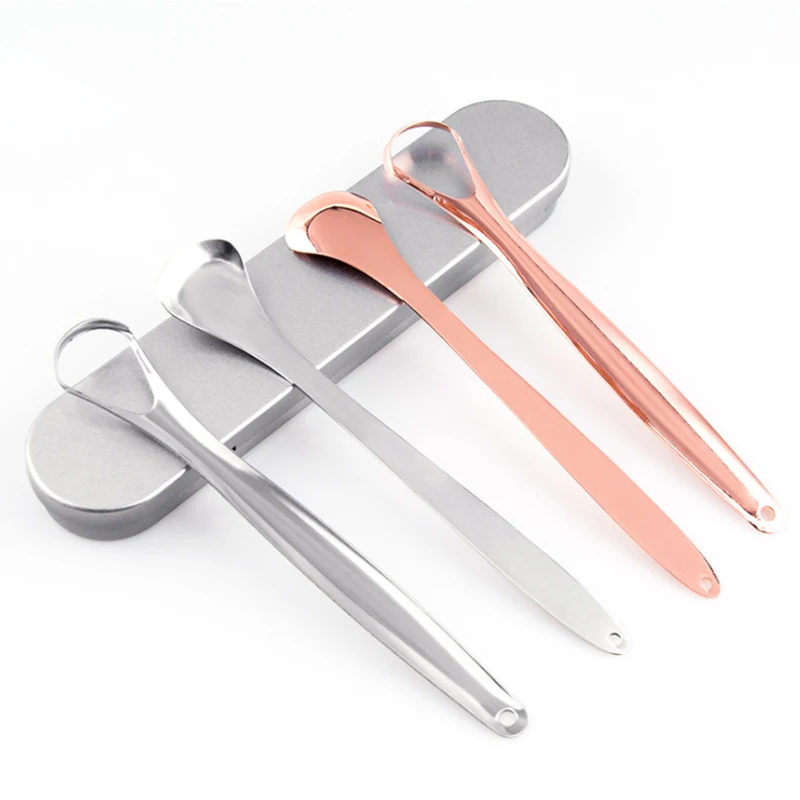 Оптовая продажа с завода, скребок для языка из нержавеющей стали с логотипом OEM