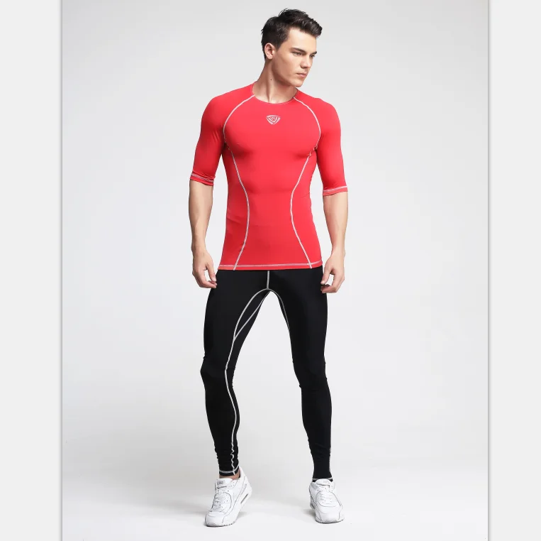 Luckpanther Factory OEM Compression Shirt Mens Fitness Apparel Workout Sportswear Men TOP