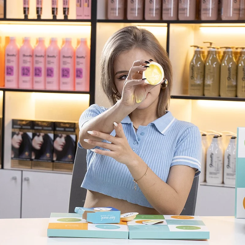 Private Label Gouallty Repaired Shiny Deep Hydration Hair Smooth Mask Moisturizing Caviar Silk Hair Mask Treatment